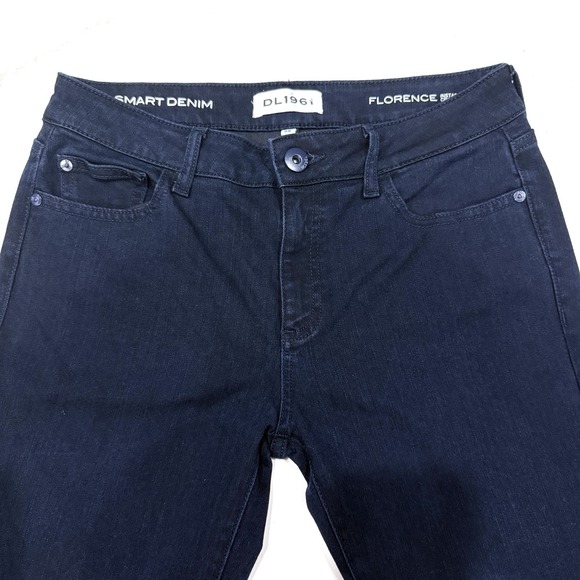 DL1961 Jeans Womens 29 Blue Dark Wash Florence Instasculpt Cropped Stretch - Picture 2 of 16